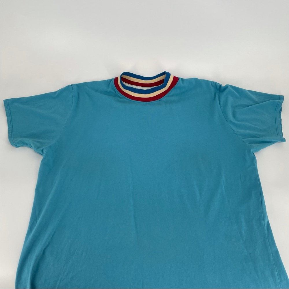 Big Bud Press Knitted Mock Neck Tee in Bicentennial Blue Women's Size 4XL - Picture 3 of 10